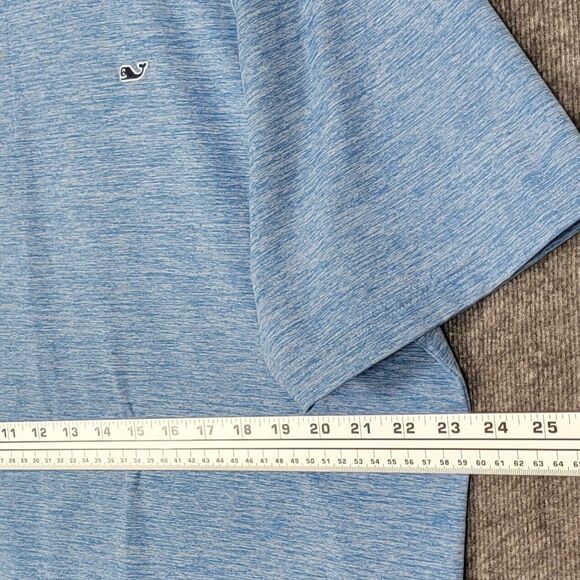 Vineyard Vines Performance Golf Polo Shirt Mens Large Heather Blue Short Sleeve - Picture 6 of 13